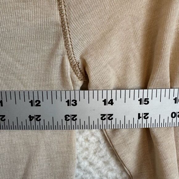 Madewell Semi-Sheer Mockneck Tee Womens XS Heather Oatmeal‎ - Picture 5 of 6